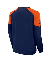 Men's Fanatics Navy New York Islanders 2024 Nhl Stadium Series Authentic Pro Fleece Logo Pullover Sweatshirt