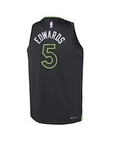 Big Boys Jordan Anthony Edwards Black Minnesota Timberwolves Swingman Jersey - Statement Edition