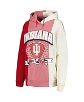 Women's Gameday Couture Crimson Indiana Hoosiers Hall of Fame Colorblock Pullover Hoodie