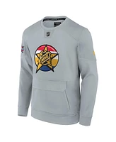 Men's Fanatics Gray 2024 Nhl All-Star Game Authentic Pro Tech Fleece Pullover Sweatshirt