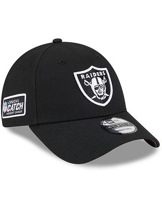 Men's New Era Black Las Vegas Raiders 2023 Nfl Crucial Catch 9FORTY Adjustable Hat