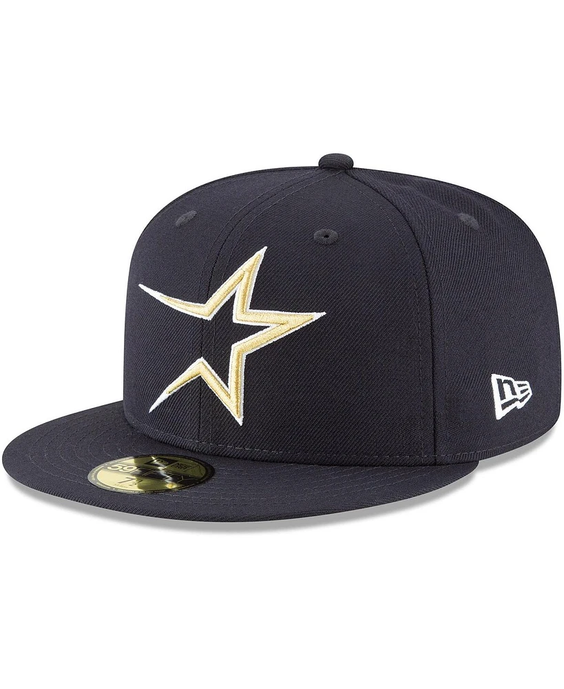 Men's New Era Navy Houston Astros Cooperstown Collection Wool 59FIFTY Fitted Hat
