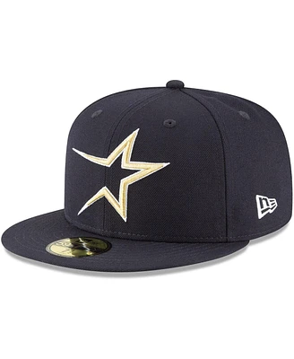 Men's New Era Navy Houston Astros Cooperstown Collection Wool 59FIFTY Fitted Hat