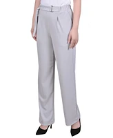 Ny Collection Women's Belted Scuba Crepe Pants