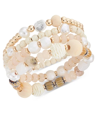 Style & Co 4-Pc. Set Mixed Bead Stone Stretch Bracelets, Created for Macy's