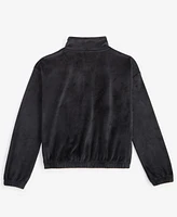 Id Ideology Big Girls Quarter-Zip Velour Top, Created for Macy's