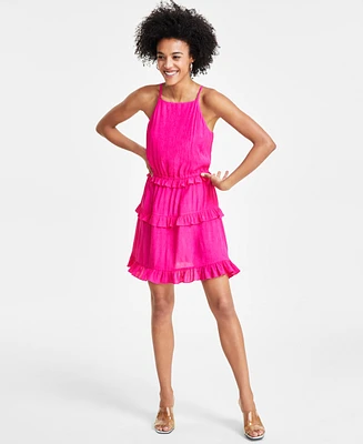 Bar Iii Women's Ruffled Sleeveless Mini Dress, Created for Macy's