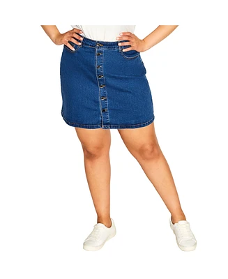 Plus Island Denim Skirt