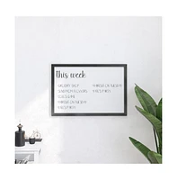 Cilla Magnetic Wall Mounted White Board with Wood Frame