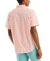 Nautica Men's Plaid Short Sleeve Button Down Shirt