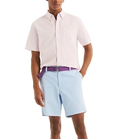 Nautica Men's Striped Seersucker Short Sleeve Button-Down Shirt