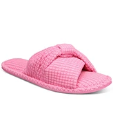 Charter Club Women's Textured Knot-Top Slippers, Created for Macy's