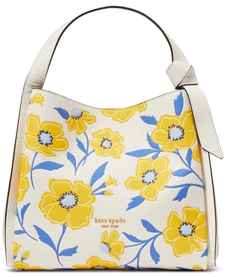 kate spade new york Knott Sunshine Floral Embossed Pebbled Leather Small Crossbody Tote
