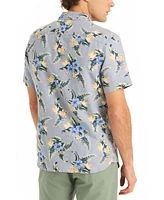 Nautica Men's Floral Print Short Sleeve Button-Front Shirt