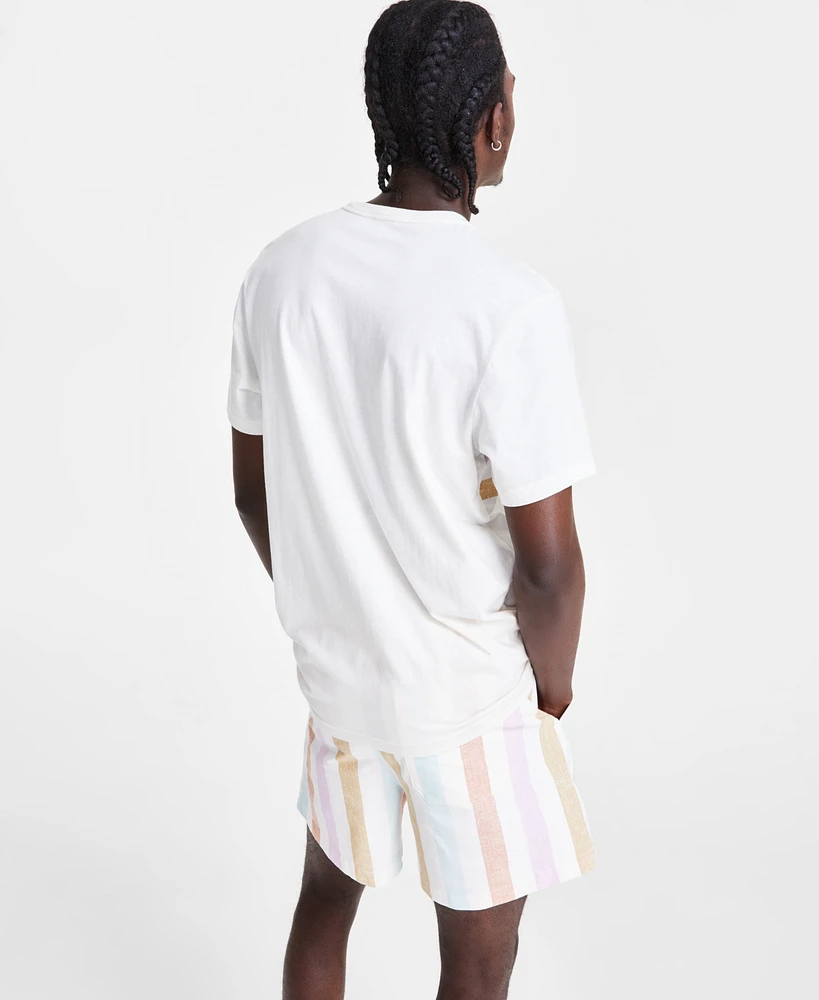 Sun + Stone Men's Carousel Short Sleeve Crewneck Striped T-Shirt, Created for Macy's