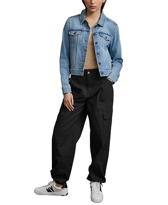 Dkny Jeans Women's Button-Down Denim Trucker Jacket - Fi