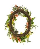 National Tree Company 22" Ferns and Flowers Easter Wreath