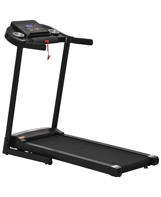 Soozier Folding Treadmill 1.5HP 7.45 Mph Max Speed Electric Motorized Running Jogging Walking Machine w/ 12 Preset Programs and Led Display for Home G