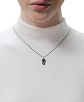 Wonder Fine Jewelry Onyx, Black Spinel (1/5 ct. t.w.) & Diamond (1/8 ct. t.w.) Black Panther 18" Pendant Necklace in Sterling Silver