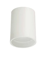 Dainolite 6" Metal Echo Matte White 12W Flush Mount with Frosted Diffuser