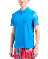 A|X Armani Exchange Men's Floral Polo Shirt