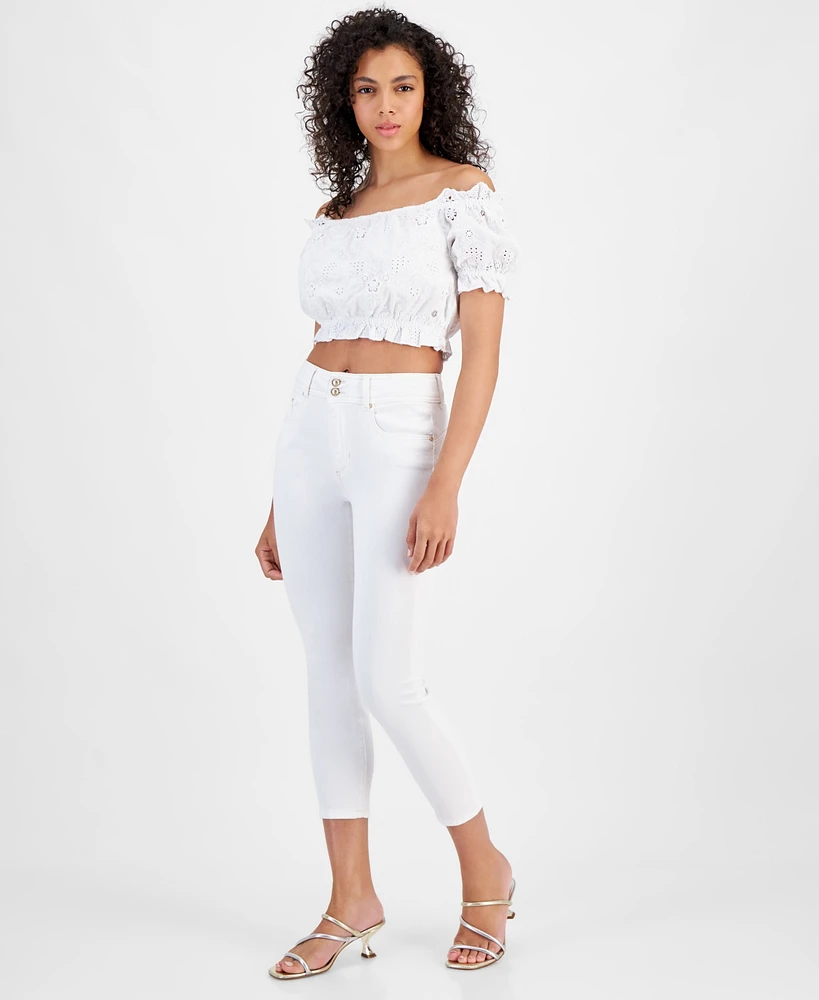 Guess Women's Shape-Up Skinny-Leg Capri Denim Jeans