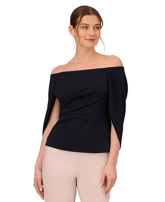 Adrianna Papell Women's Off-The-Shoulder Cape-Sleeve Top