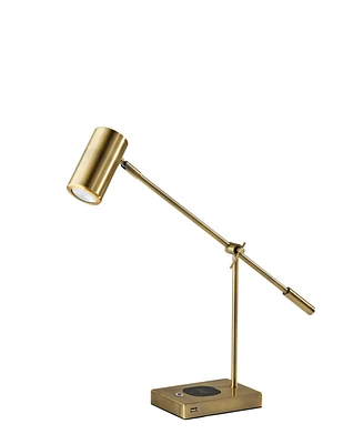 Adesso 12.25" - 22.25" Collette Charge Led Desk Lamp