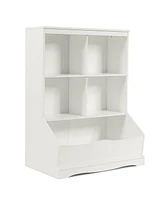 3-Tier Children's Multi-Functional Bookcase Toy Storage Bin Floor Cabinet