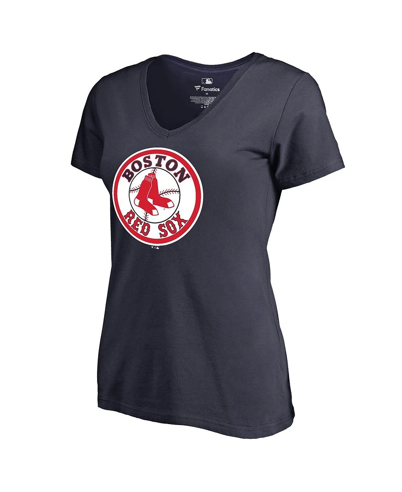 Women's Fanatics Navy Boston Red Sox Cooperstown Collection Forbes T-shirt