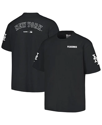 Men's Pleasures Black New York Mets Team T-shirt