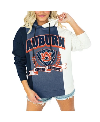Women's Gameday Couture Navy Auburn Tigers Hall of Fame Colorblock Pullover Hoodie