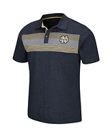 Men's Colosseum Heathered Navy Notre Dame Fighting Irish Logan Polo Shirt