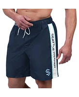 Men's G-iii Sports by Carl Banks Deep Sea Blue Seattle Kraken Streamline Volley Swim Trunks