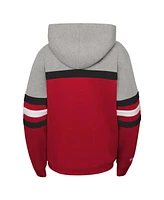 Big Boys and Girls Mitchell & Ness Red New Jersey Devils Head Coach Pullover Hoodie