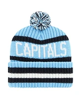 Men's '47 Brand Light Blue Washington Capitals Cherry Blossom Bering Cuffed Knit Hat with Pom