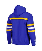 Men's Mitchell & Ness Royal Golden State Warriors Head Coach Pullover Hoodie