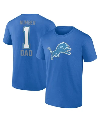 Men's Fanatics Blue Detroit Lions Father's Day T-shirt