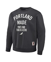 Men's Nba x Staple Anthracite Portland Trail Blazers Plush Pullover Sweatshirt