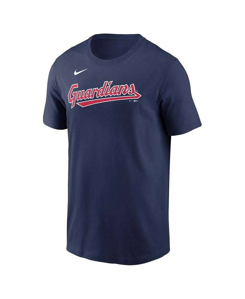 Men's Nike Navy Cleveland Guardians Fuse Wordmark T-shirt