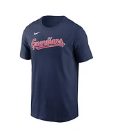 Men's Nike Navy Cleveland Guardians Fuse Wordmark T-shirt