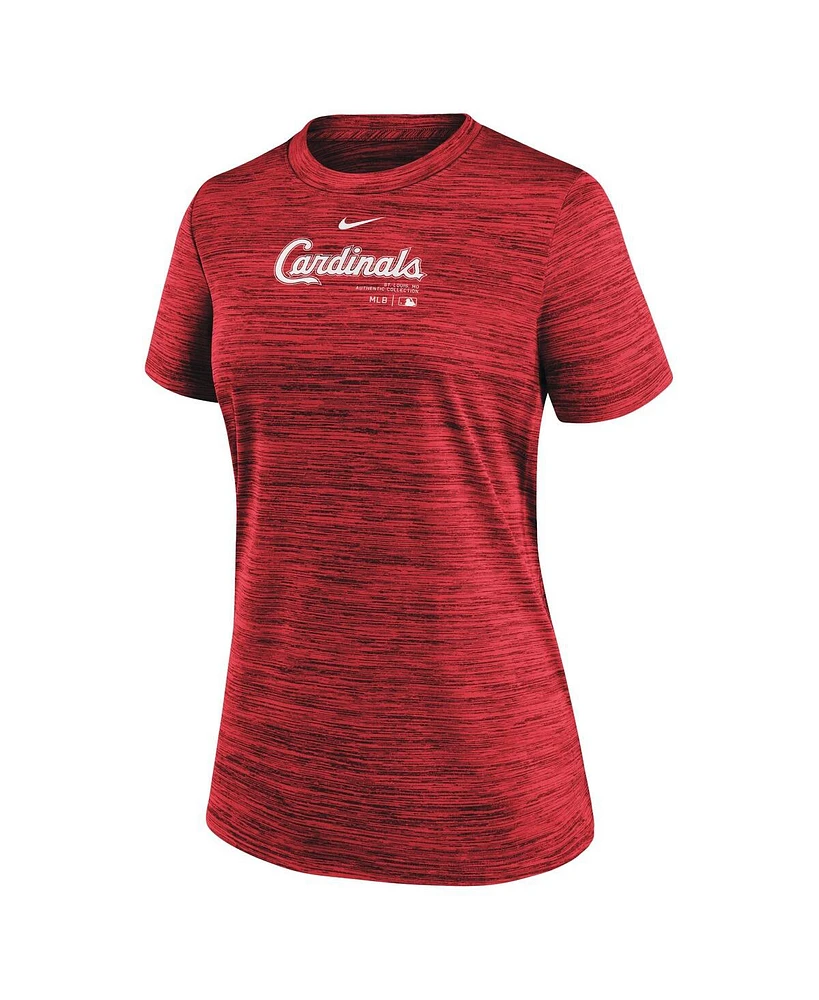 Women's Nike Red St. Louis Cardinals Authentic Collection Velocity Performance T-shirt