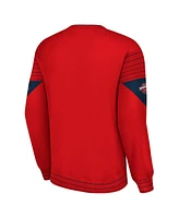 Men's Starter Red Washington Capitals Faceoff Pullover Sweatshirt
