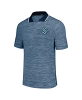 Men's Msx by Michael Strahan Deep Sea Blue Seattle Kraken Strategy Raglan Polo Shirt