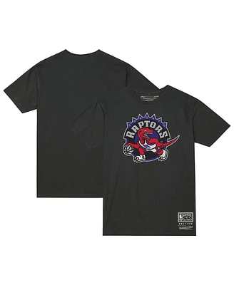 Men's and Women's Mitchell & Ness Toronto Raptors Hardwood Classics Mvp Throwback Logo T-shirt