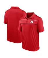 Men's Fanatics Scarlet Nebraska Huskers Defender Polo Shirt