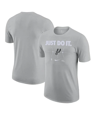 Men's Nike Silver San Antonio Spurs Just Do It T-shirt