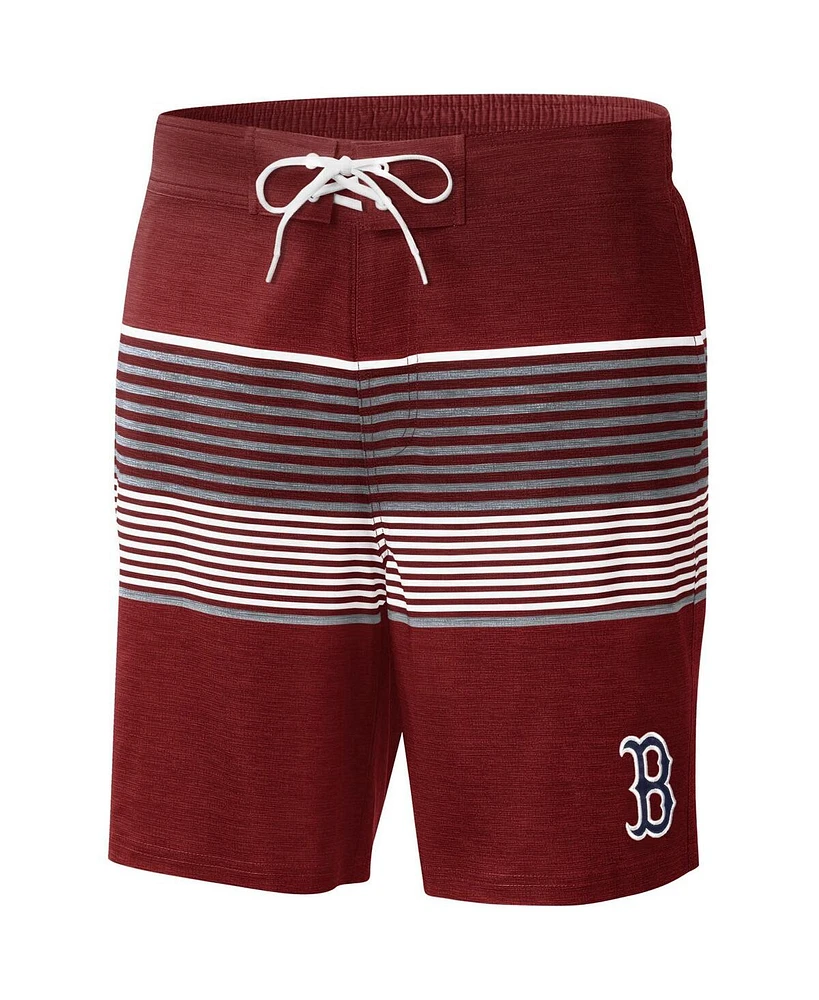 Men's G-iii Sports by Carl Banks Red Boston Sox Coastline Volley Swim Shorts