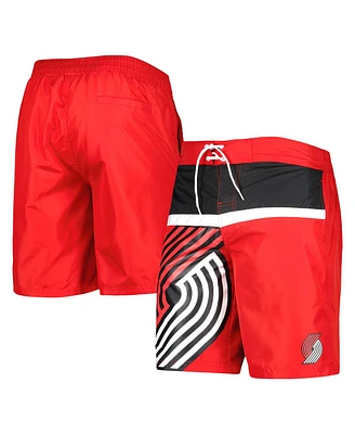 Men's G-iii Sports by Carl Banks Red Portland Trail Blazers Sea Wind Swim Trunks