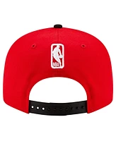 Men's New Era Red, Black Atlanta Hawks Official Team Color 2Tone 9FIFTY Snapback Hat